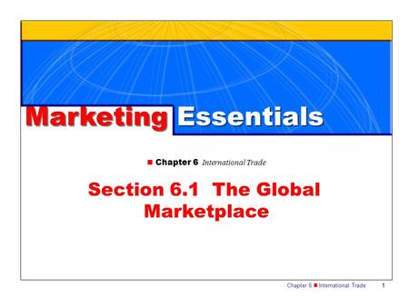 Section 6.1 The Global Marketplace