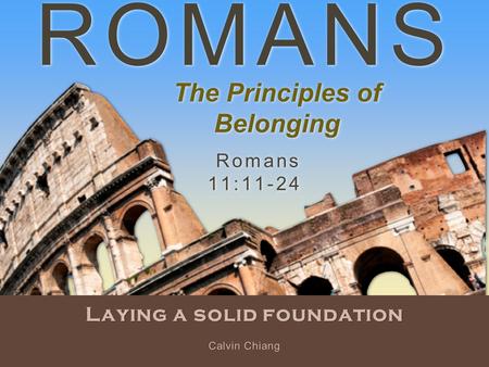 The Principles of Belonging Laying a solid foundation