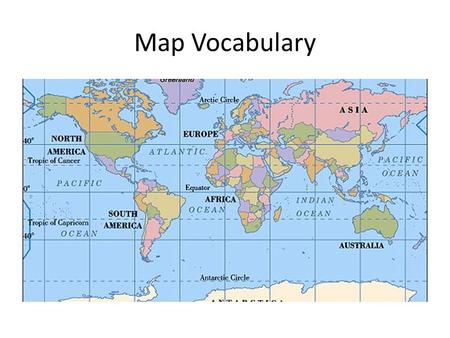 Map Vocabulary.
