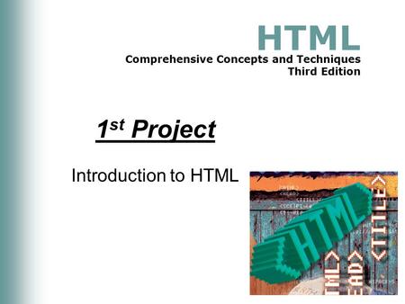 1st Project Introduction to HTML.