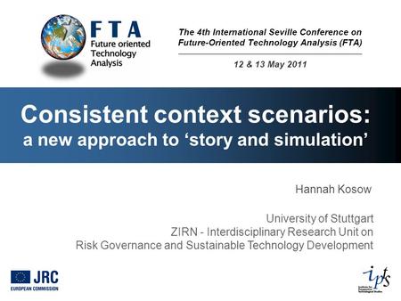 Consistent context scenarios: a new approach to ‘story and simulation’