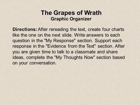 The Grapes of Wrath Graphic Organizer