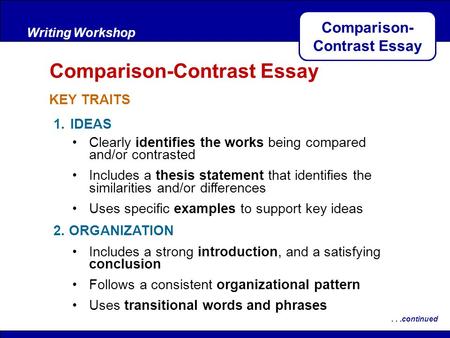 Comparison-Contrast Essay