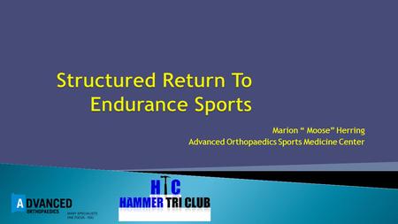 Structured Return To Endurance Sports