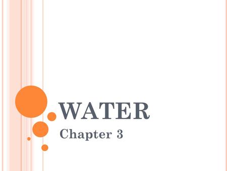 WATER Chapter 3.