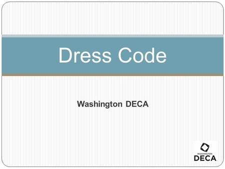 Dress Code Washington DECA.