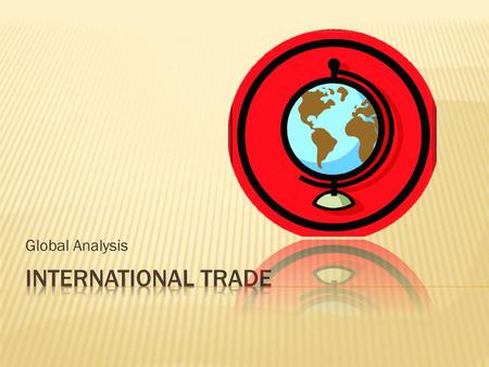 Global Analysis International Trade.